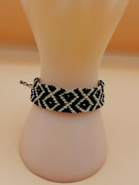 Geometric Macrame Bracelet, Handwoven Peruvian Craft